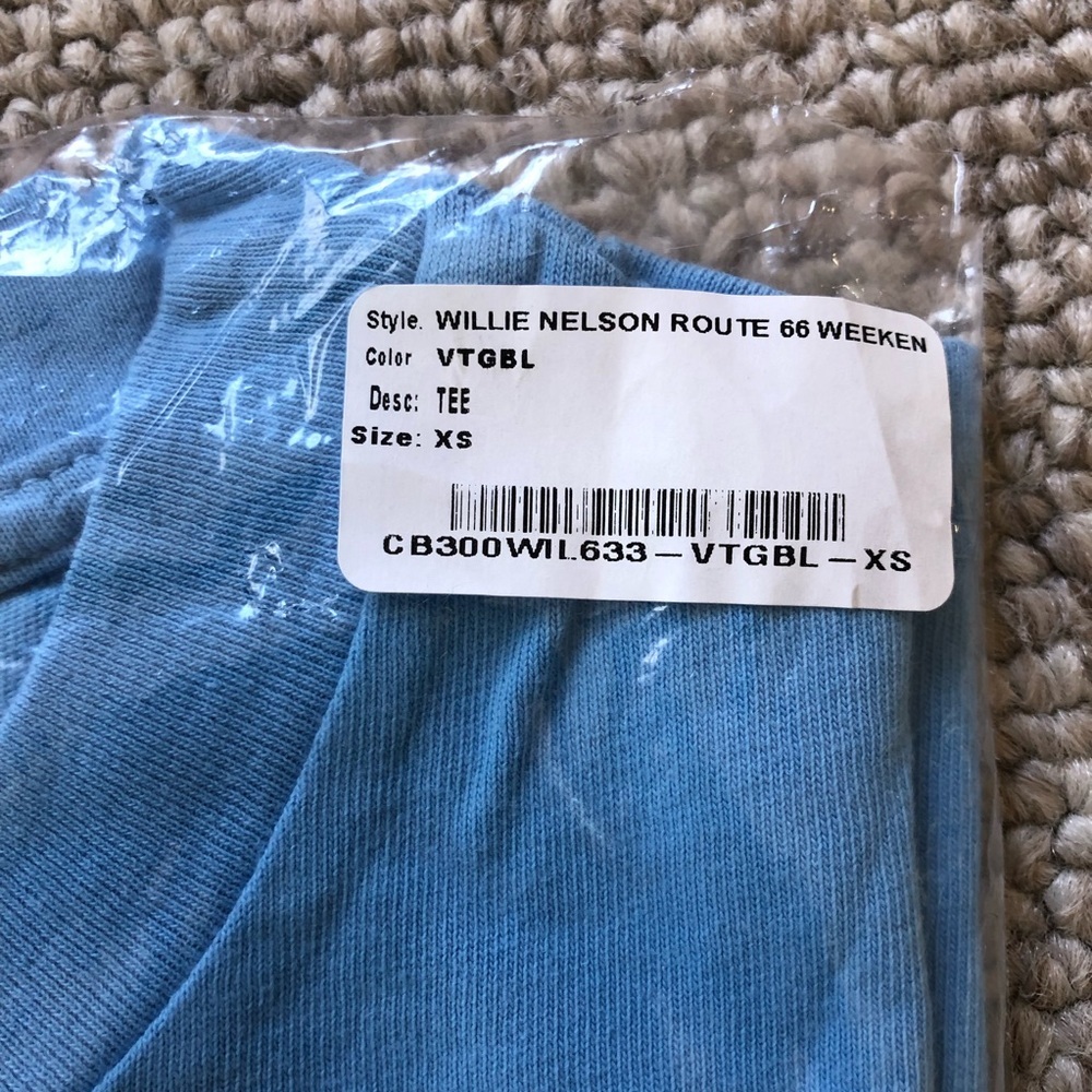 NWT Daydreamer Willie Nelson Route 66 Weekend Tee XS Blue - Picture 8 of 8